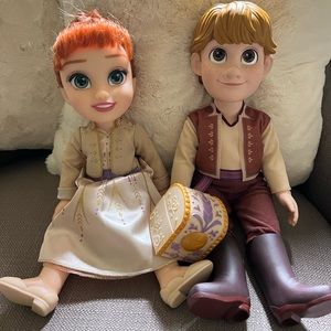 Anna and Kristoff dolls
